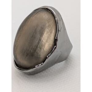 Alexis Bittar Lucite Large Statement Dome Ring with Gunmetal Setting! Size 7